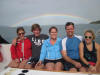 Family pic with rainbow from ST John Charter boat