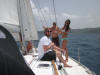 Just chill'n on the St John sailboat Survivan