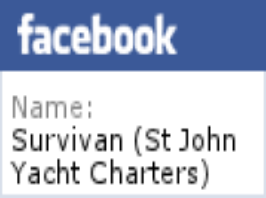 Leads to St John Yacht Charters and the sailing vessel Survivan's  Facebook page